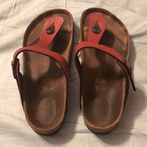 Red Birkenstocks